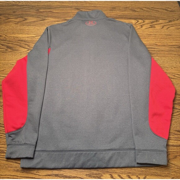Under Armour Men's Large Full Zip Light Jacket Gray & Red SN: 1248905 2014 - Picture 10 of 15
